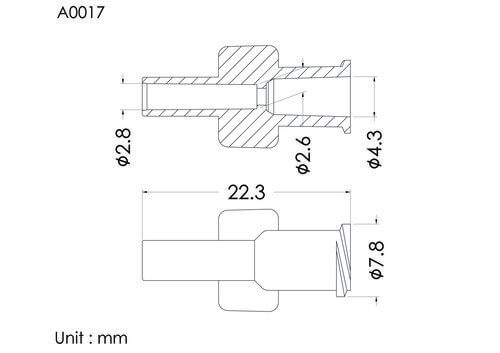 Female luer lock ID2.8mm