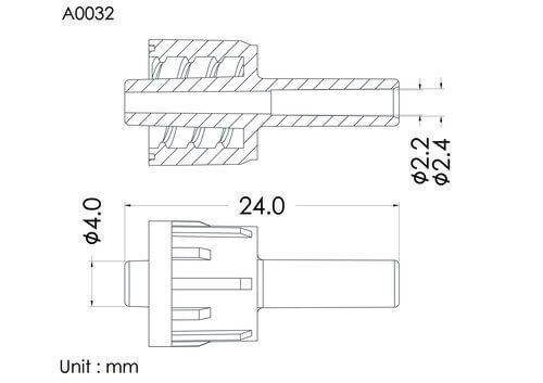 Male luer lock ID2.4mm