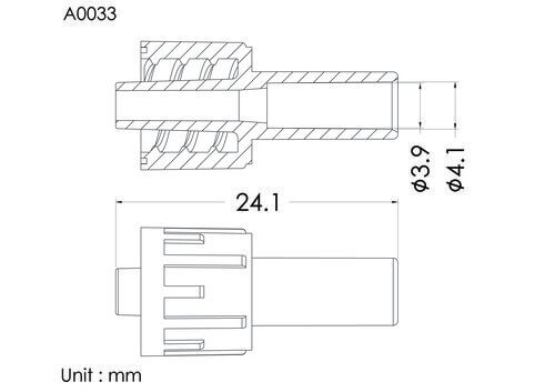 Male luer lock ID4.1mm