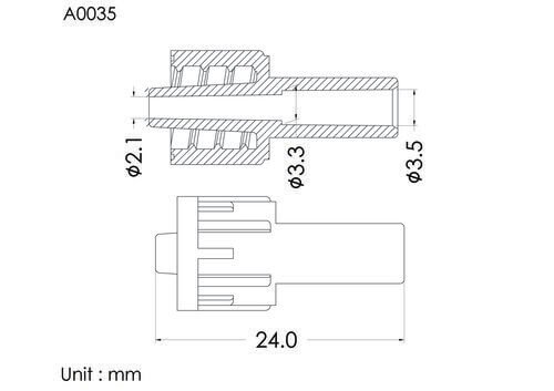 Male luer lock ID3.5mm