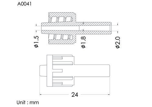 Male luer lock ID2.0mm