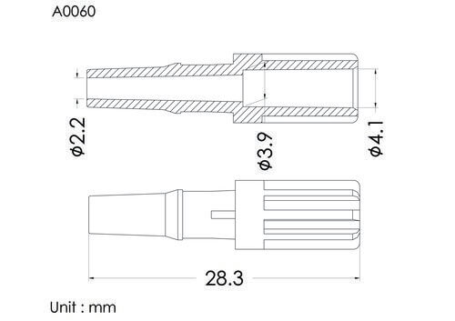 Male luer slip ID4.1mm, A type