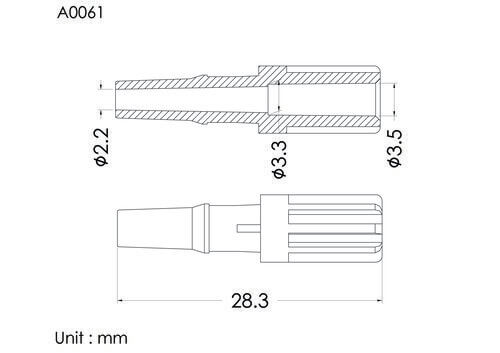 Male luer slip ID3.5mm, A type