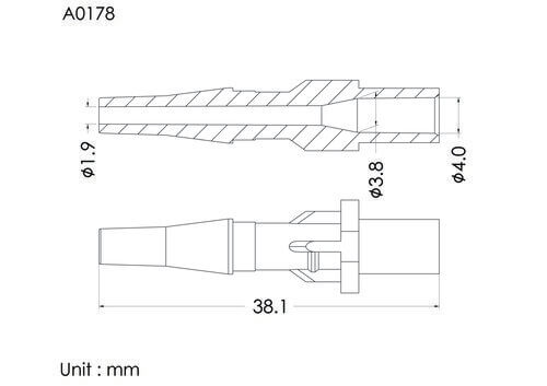 Male luer slip ID4.1mm, C type