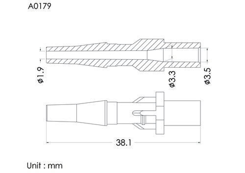 Male luer slip ID3.5mm , C type