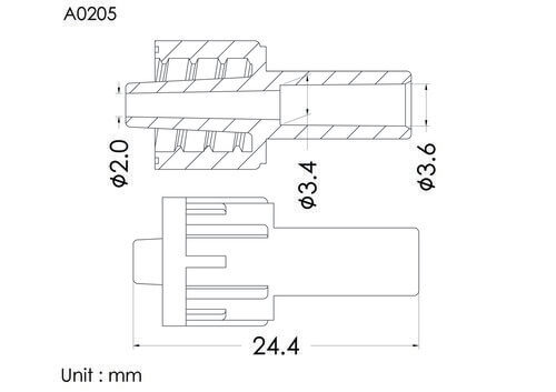 Male luer lock ID3.6mm