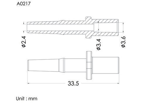 Male luer slip ID3.6mm, B type