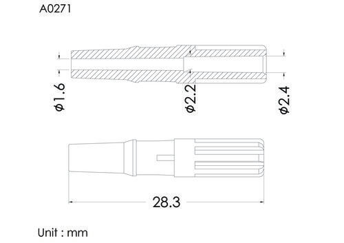 盧耳公針基 ID2.4mm, D 型