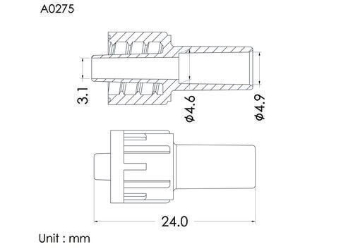 Male luer lock ID4.8mm