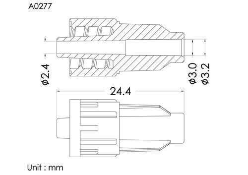 Male luer lock ID3.2mm