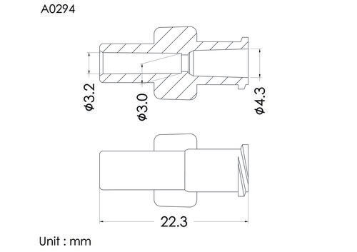 Female luer lock ID3.2mm