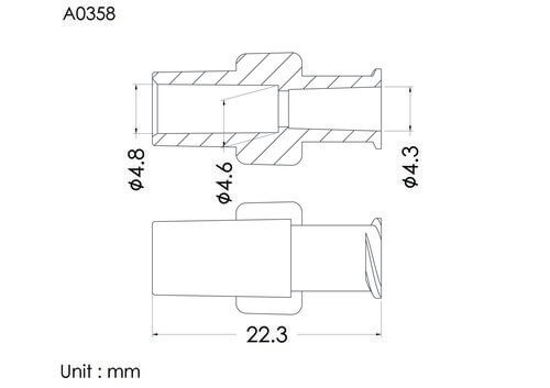 Female luer lock ID4.8mm