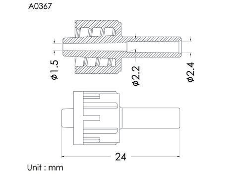 Male luer lock ID2.4mm