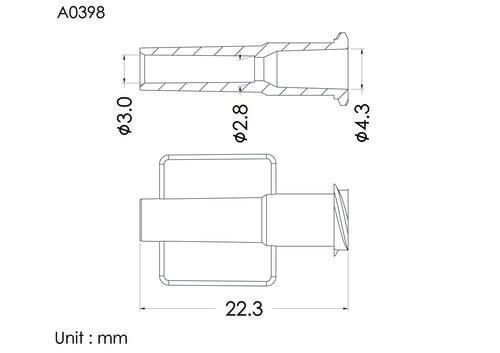 Female luer lock ID3.0mm