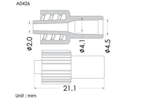 Male luer lock ID4.4mm