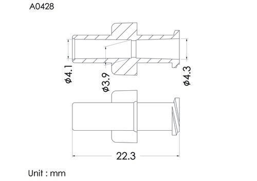 Female luer lock ID4.1mm