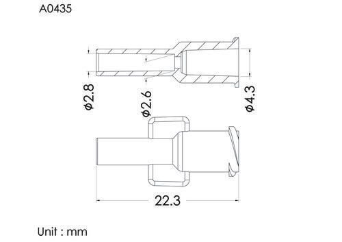 Female luer lock ID2.8mm