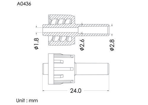 Male luer lock ID2.8mm