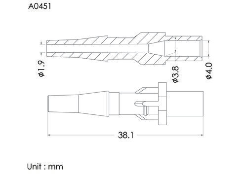 盧耳公針基 ID4.1mm, C 型