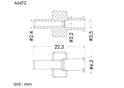 SP female lock, ID2.4mm