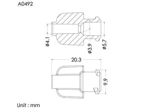 ENF female connector, ID4.1mm