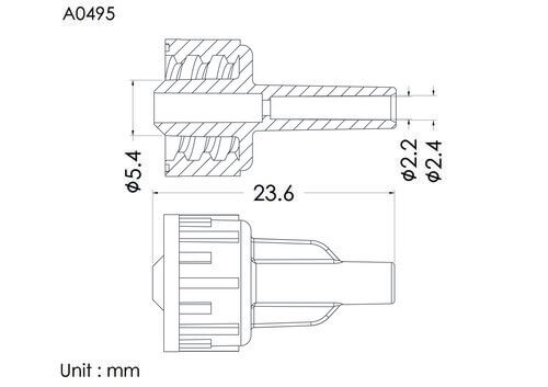 ENF 餵食公接頭, 2.4mm