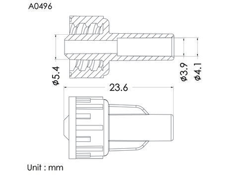 ENF 餵食公接頭, 4.1mm