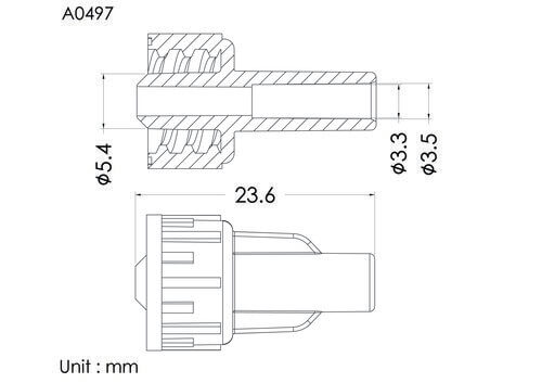 ENF male connector, ID3.5mm