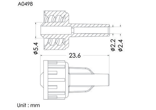 ENF 餵食公接頭, 2.4mm