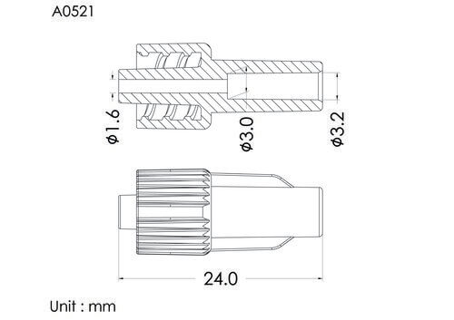 Male luer lock ID3.2mm