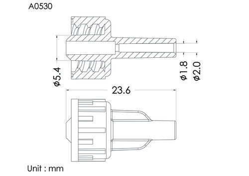 ENF 餵食公接頭, 2.0mm