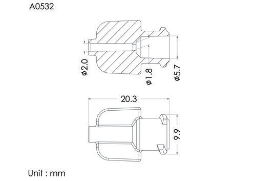 ENF female conn, ID2.0mm