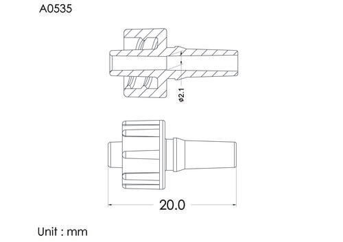 Male luer lock to MLS