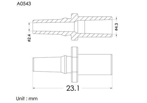 Female luer slip to MLS