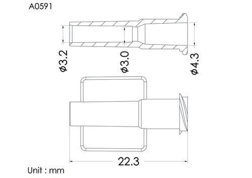 Female luer lock ID3.2mm