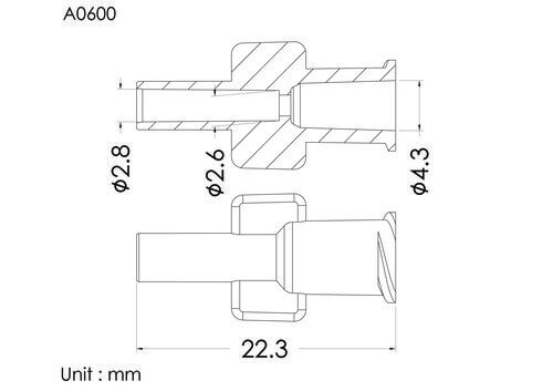 Female luer lock ID2.8mm