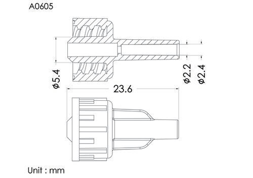 ENF male connector, ID4.1mm