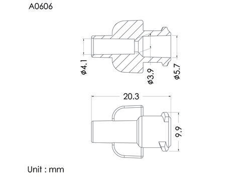 ENF female connector, ID4.1mm