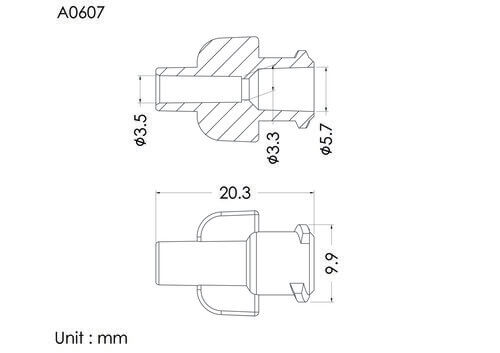 ENF female connector, ID3.5mm