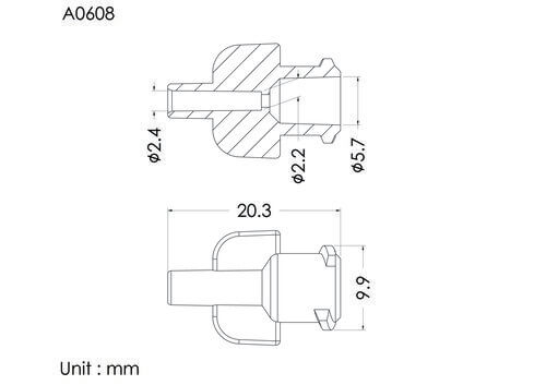 ENF female connector, ID2.4mm