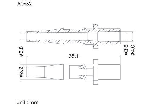 Male luer slip ID4.1mm, C type, high flow