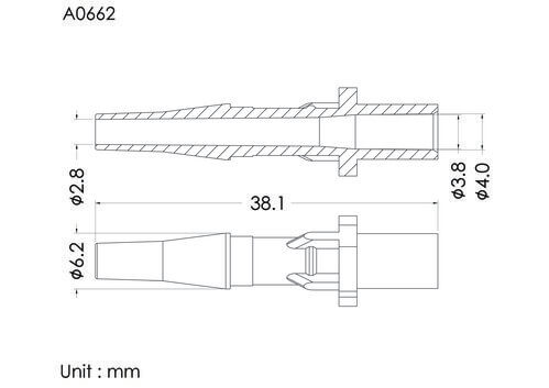 盧耳公接頭ID4.1mm, C型, 大流量