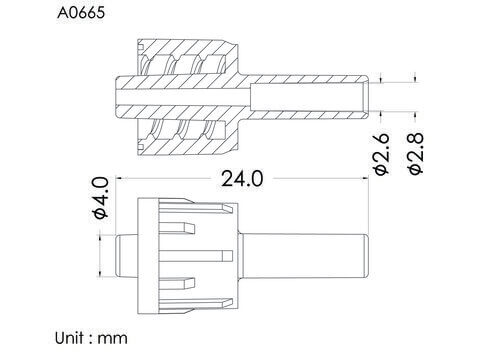 Male luer lock ID2.8mm