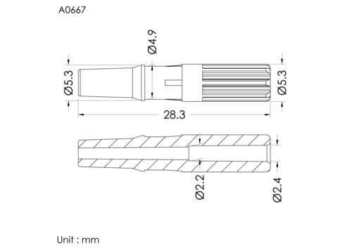 Male luer slip ID2.4mm