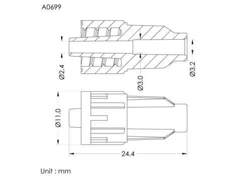 Male luer lock ID3.2mm