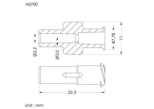 Female luer lock ID3.2mm