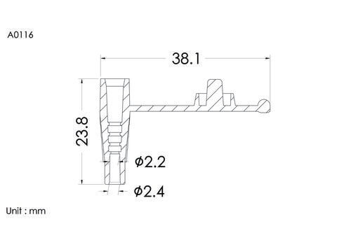 Strap tethered port, 2.4mm