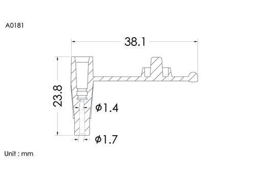 Strap tethered port, 1.65 mm (5Fr)