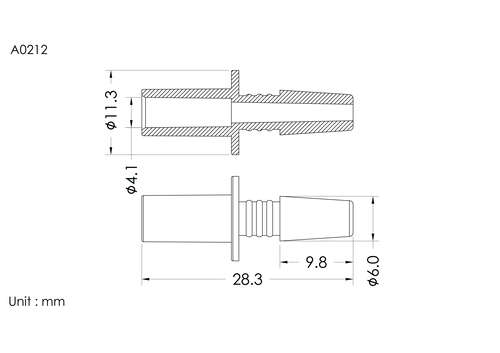 矽膠管座, ID4.1mm