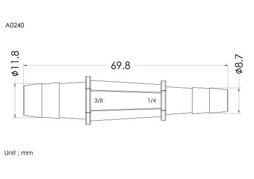 Straight connector 1/4*3/8